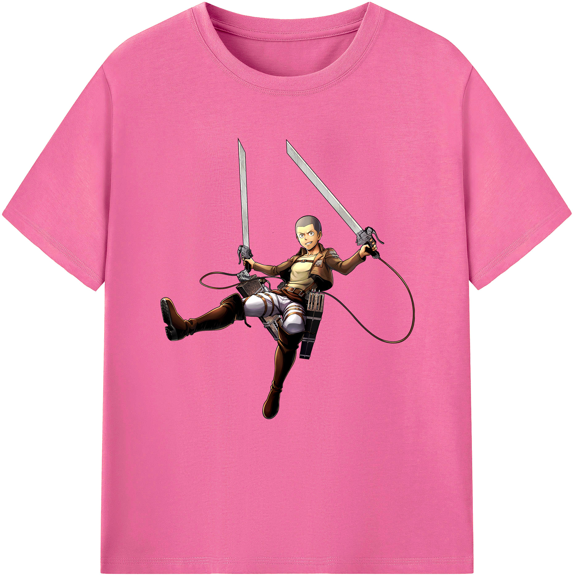（画像用） 進撃の巨人 コニー·スプリンガー Attack on Titan Connie Springer レディースカジュアルプリントTシャツ（綿100％）